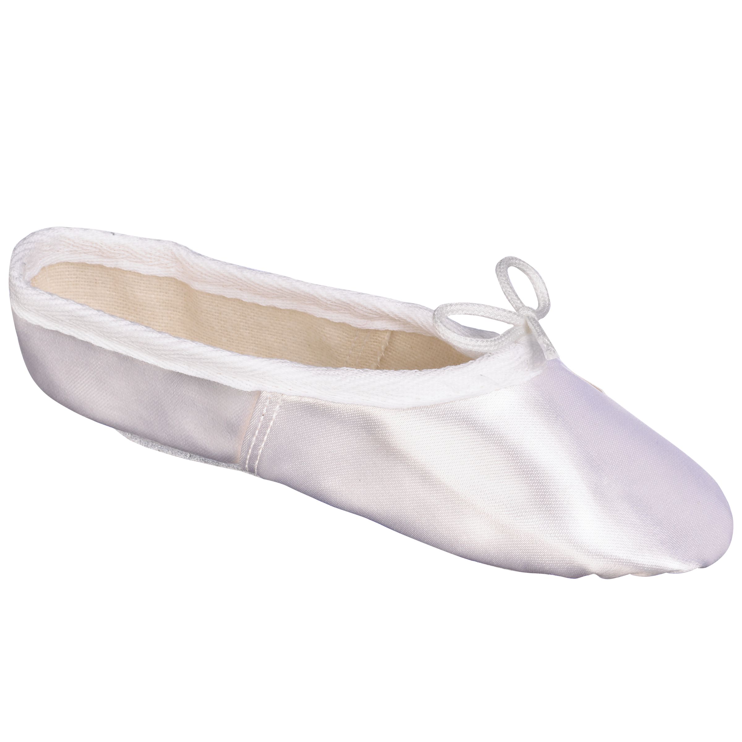 John Lewis Girl Satin Ballet Shoes, White 44086