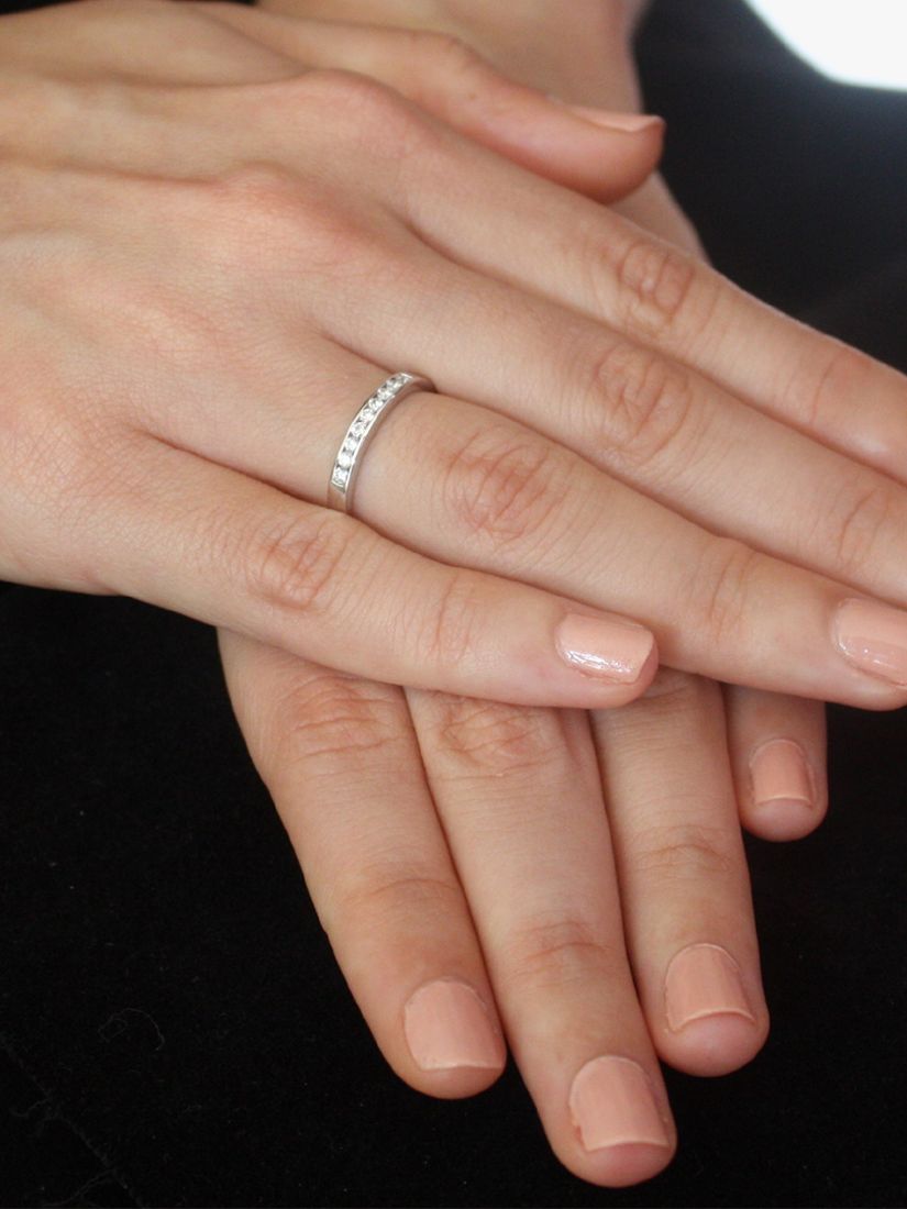 EWA 18ct White Gold Diamond Half Eternity Ring