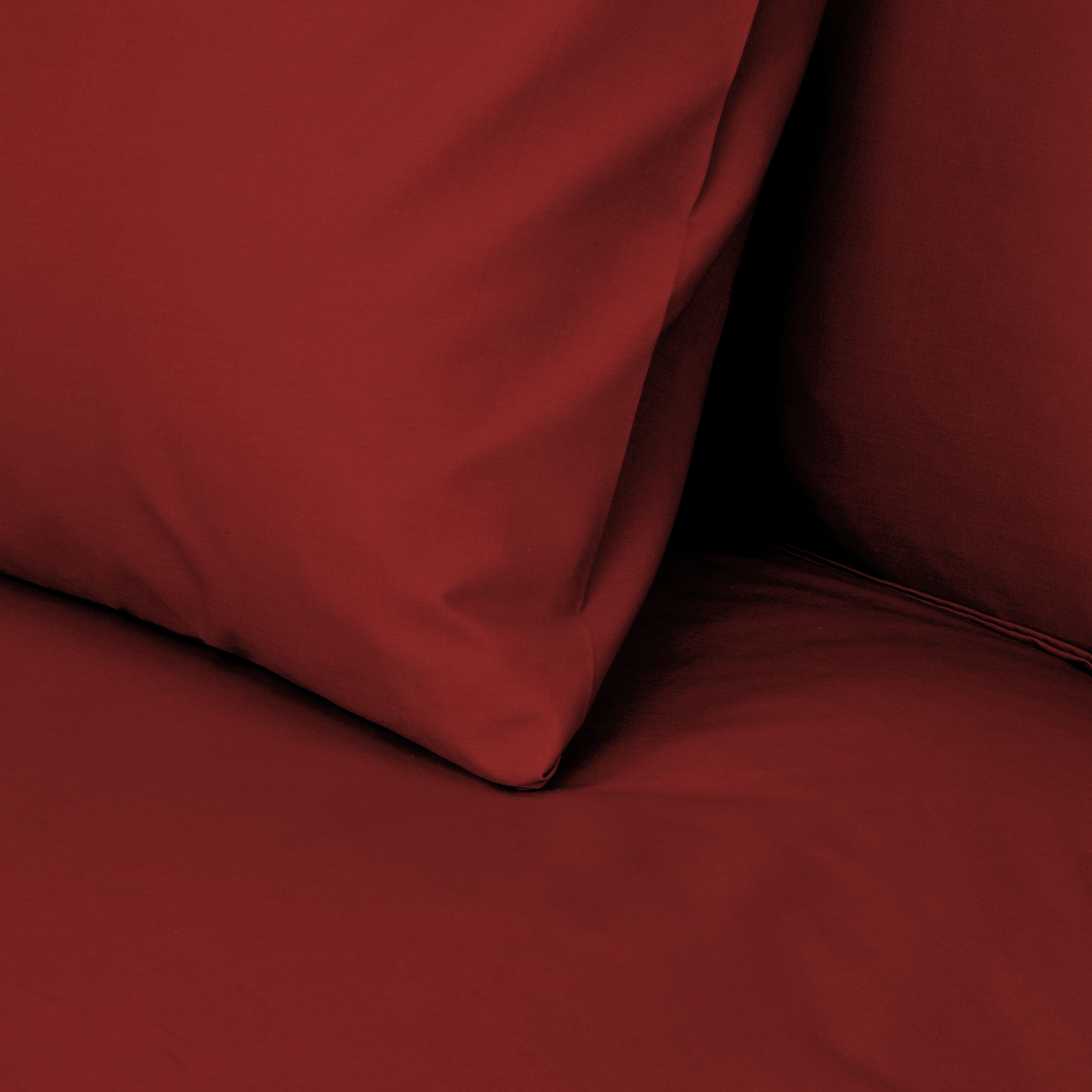 Easycare Polycotton Bedding, Soft Red