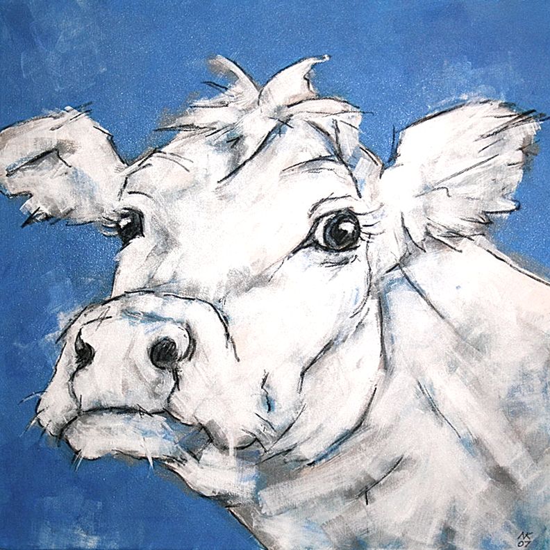 Cow On Blue, Frameless 98661