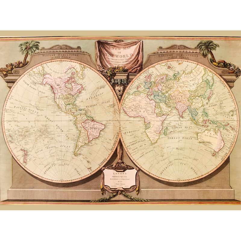 John Lewis A New Map Of The World, 1808 99539
