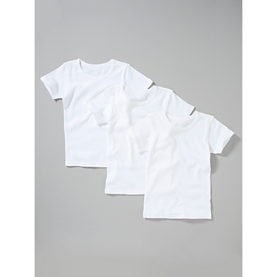 John Lewis Boy T-Shirt Vests, Pack of 3, size: 2
