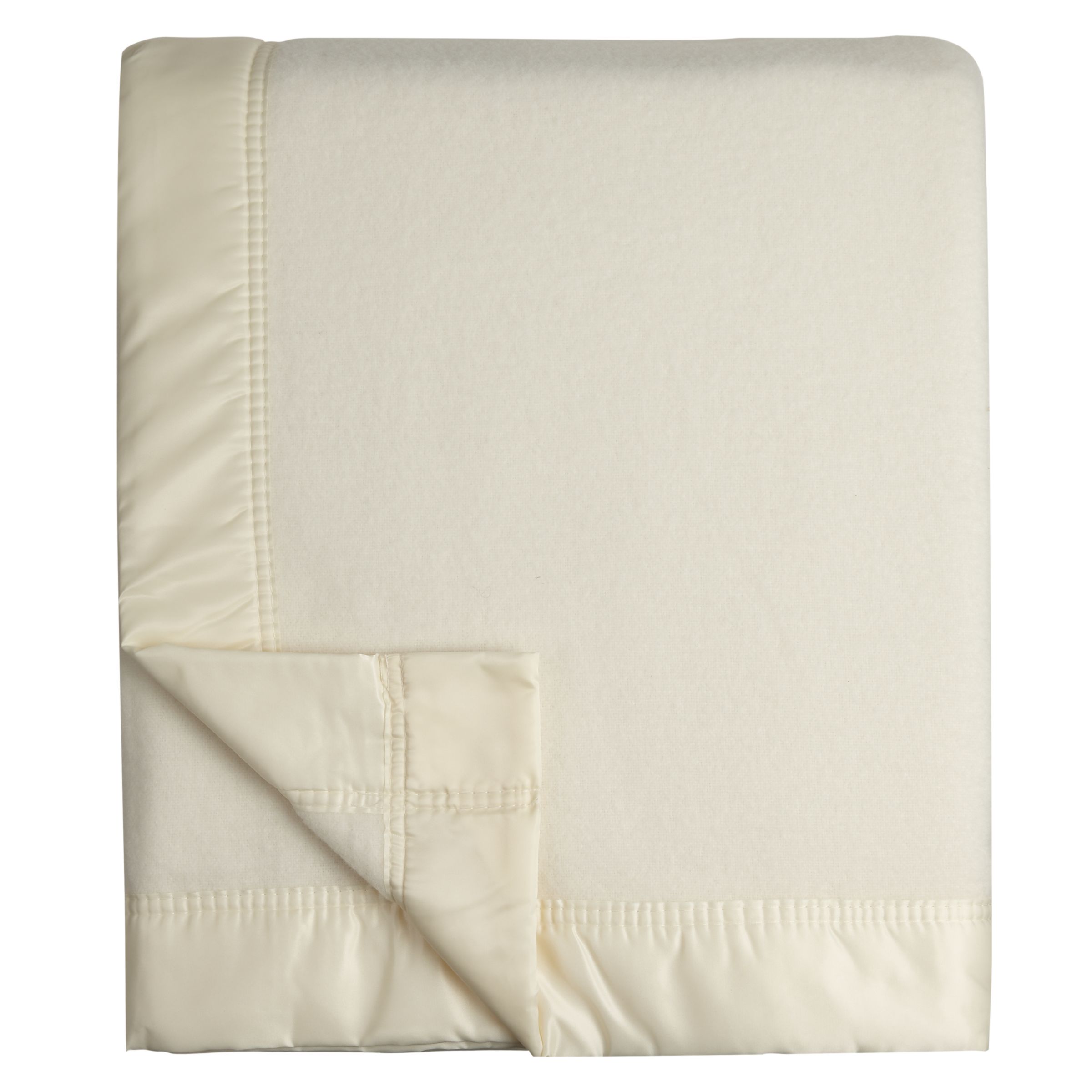 John Lewis Super Merino Wool Blanket, White 120061