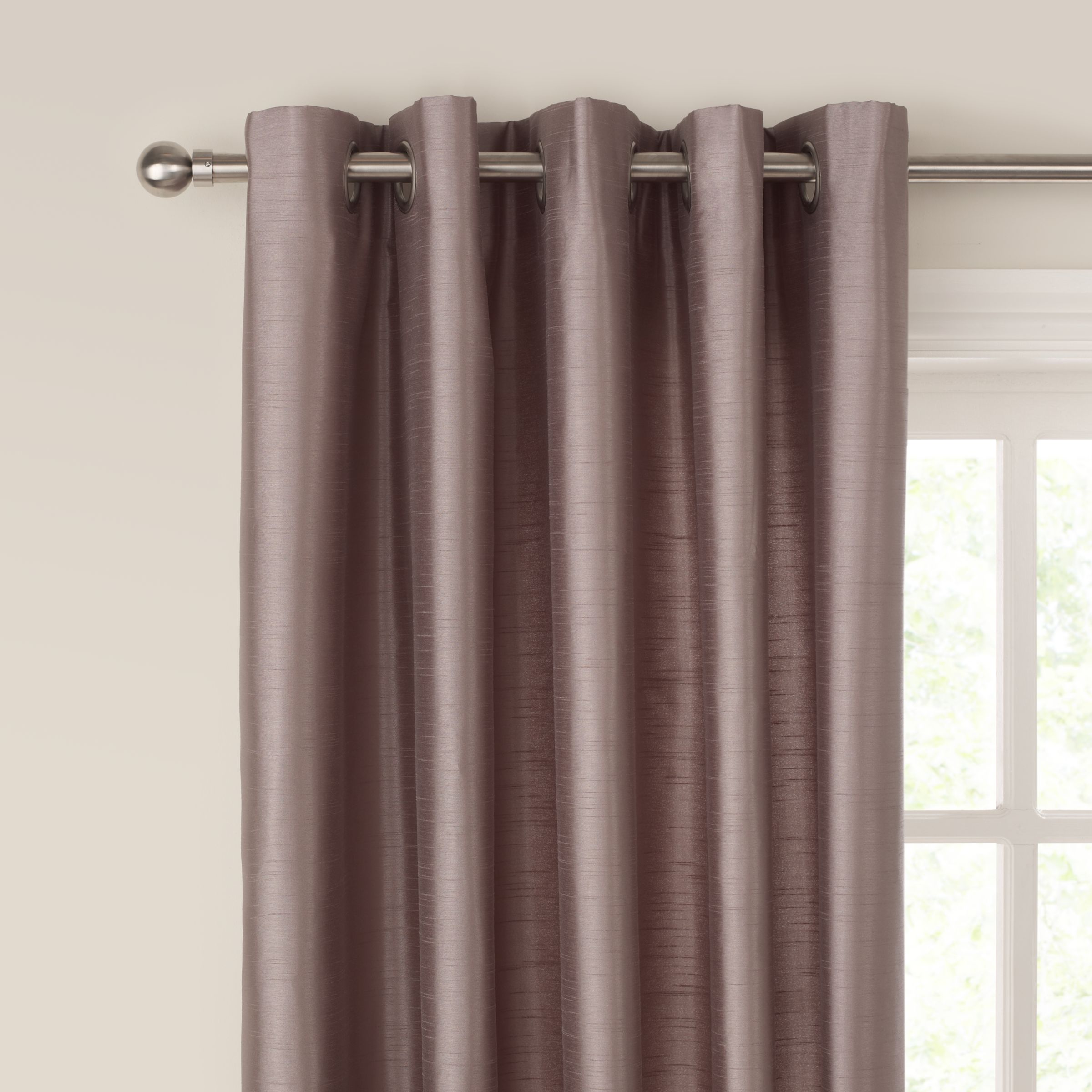Grace Lined Eyelet Curtains, Pale
