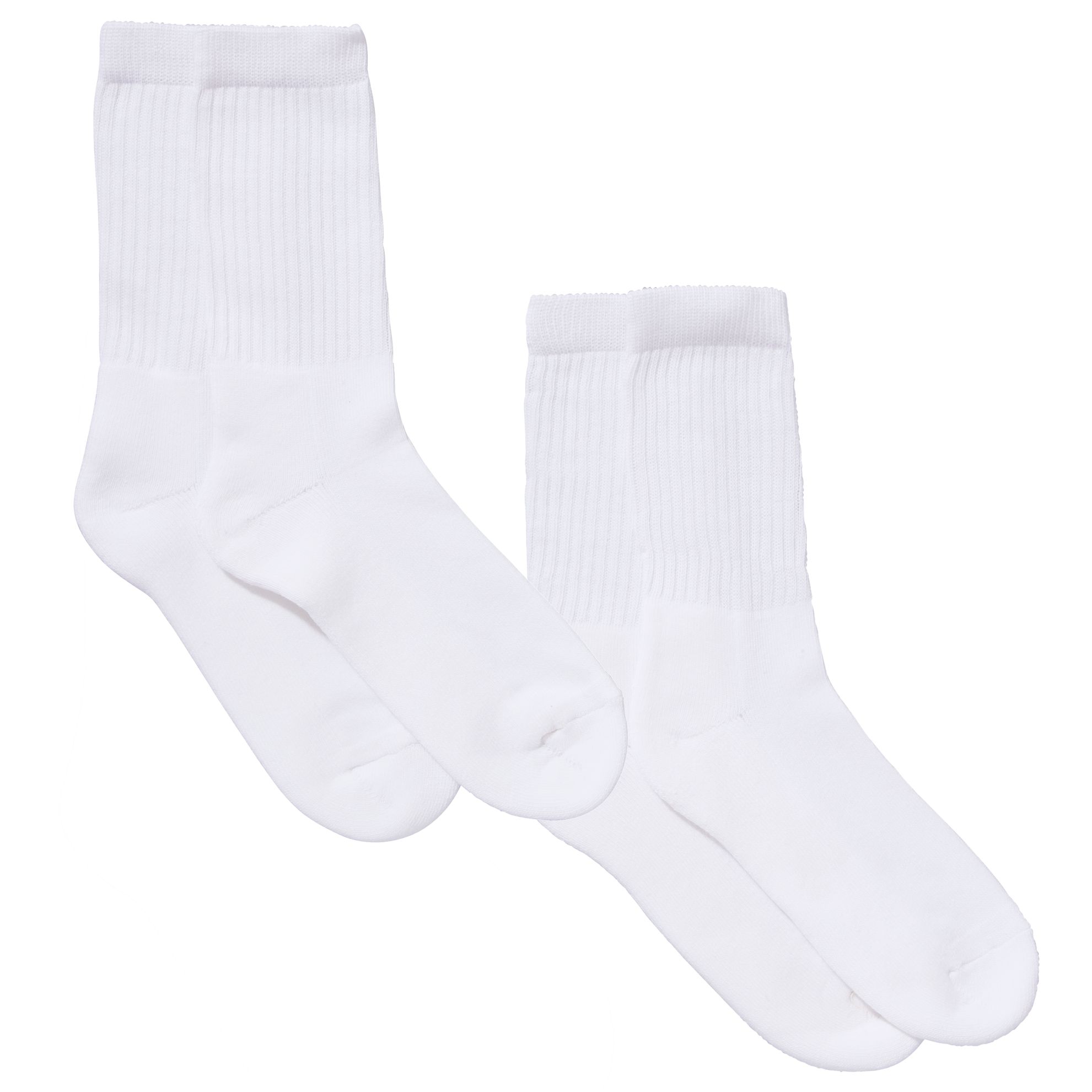 John Lewis Unisex Sports Socks, Pack of 2, White