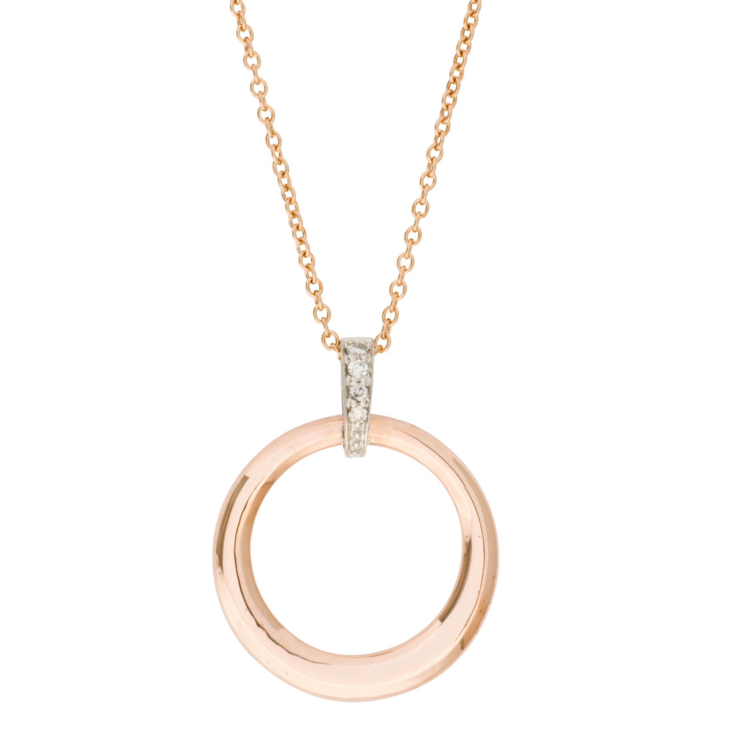 Rose Gold Diamond Circular Pendant