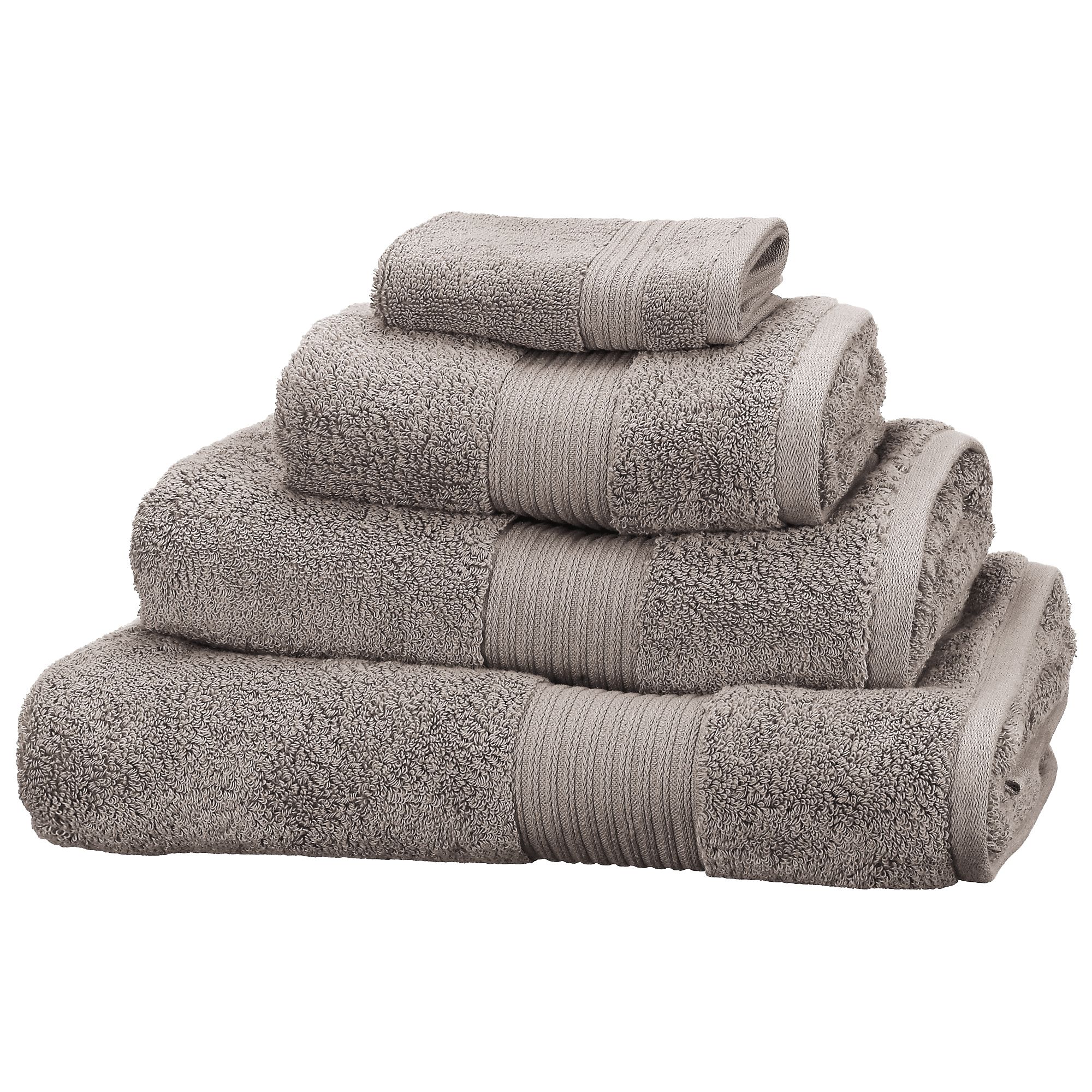 John Lewis Pure Cotton Towels, Smoke 109998