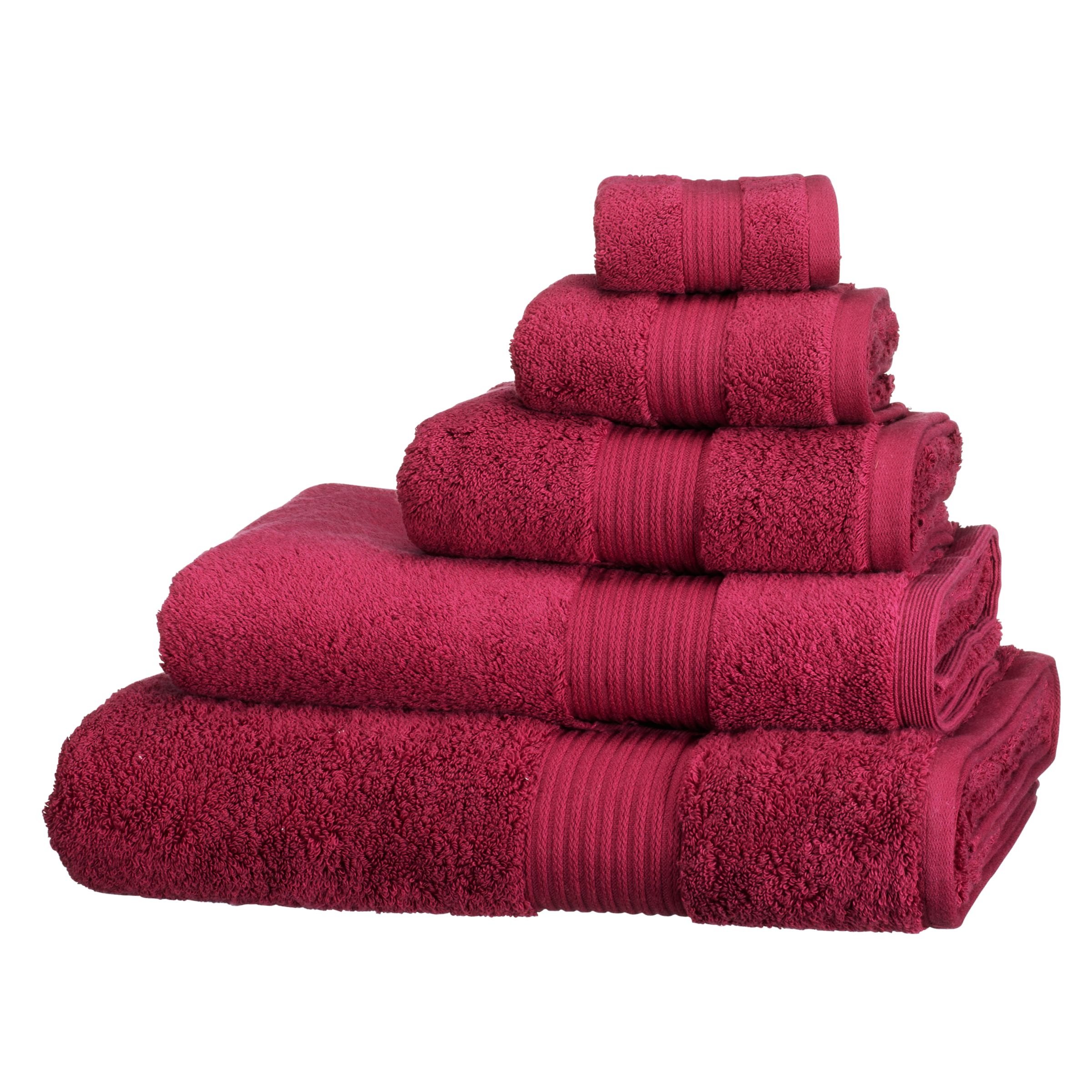 John Lewis Pure Cotton Towels, Magenta 109998
