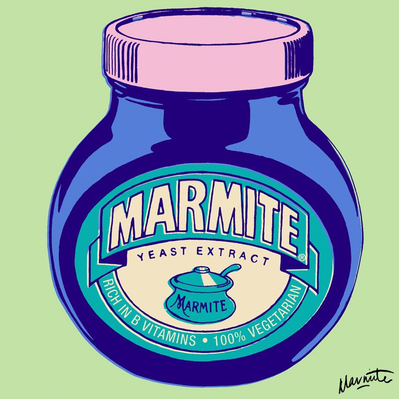 Marmite On Light Green Print 98911