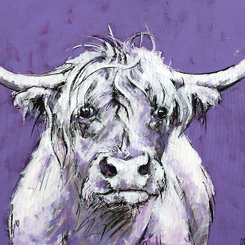 Bull On Purple Print, Frameless 98652