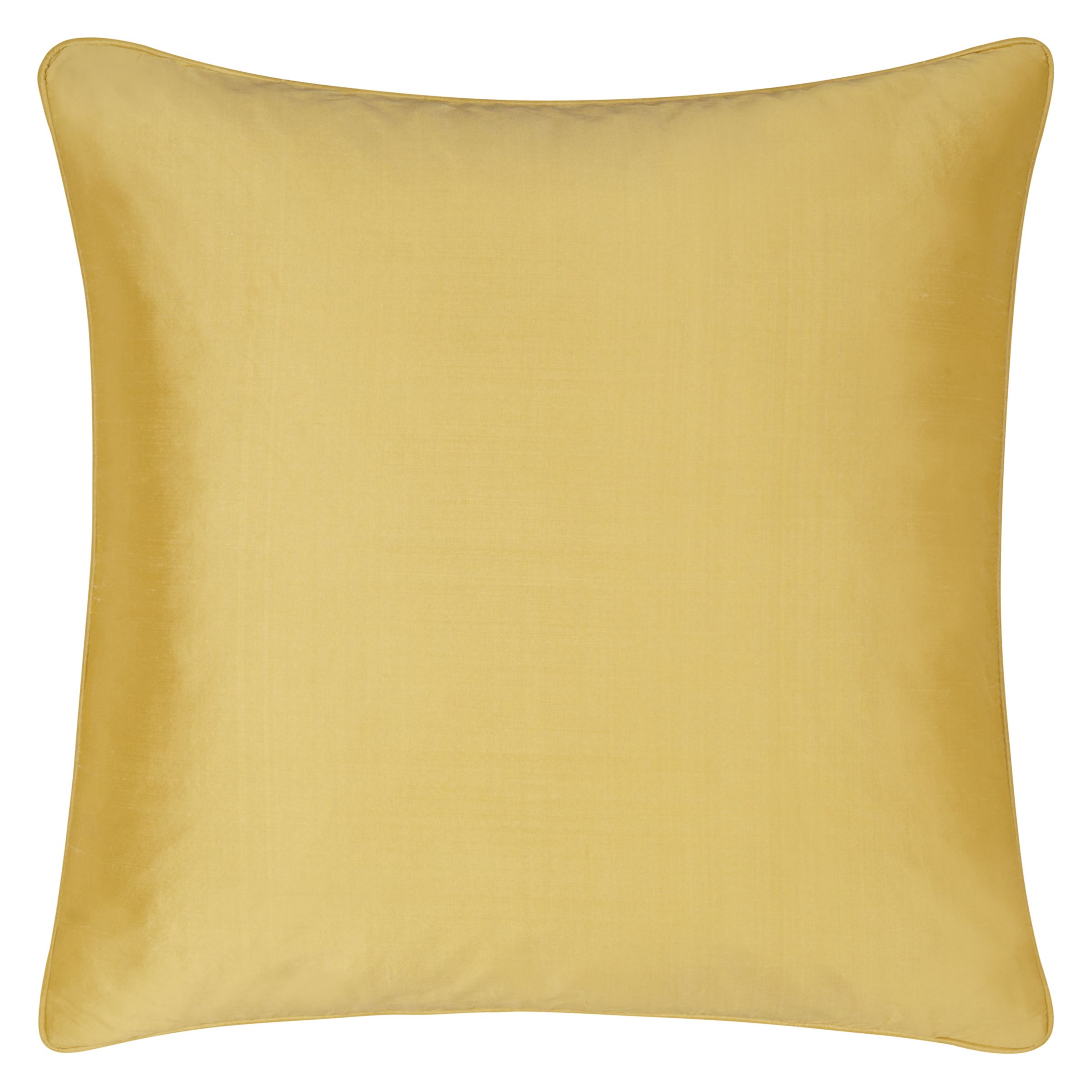 John Lewis Silk Cushion, Pale Gold 112789