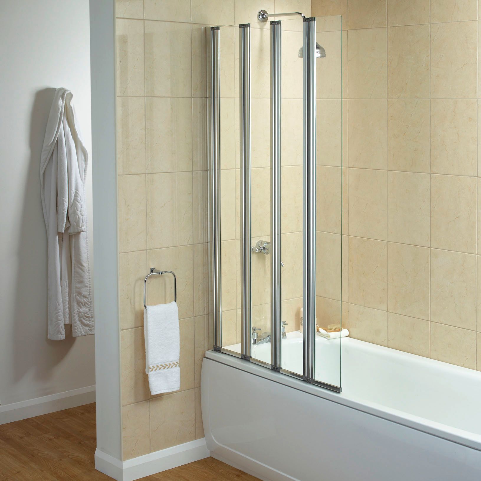 John Lewis Elite Semi Frameless 4 Fold Shower Screen 149929