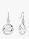 Andea Silver Spiral Circle Drop Earrings