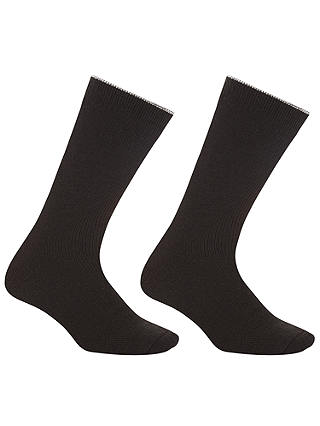 John Lewis & Partners Thermal Wool Socks, Pack of 2, One Size