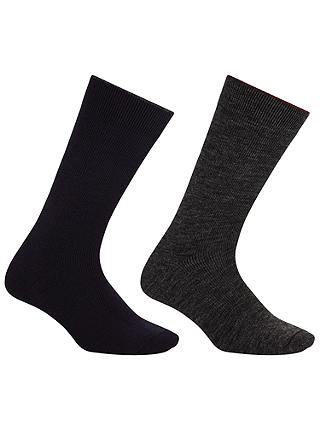 John Lewis & Partners Thermal Wool Socks, Pack of 2, One Size