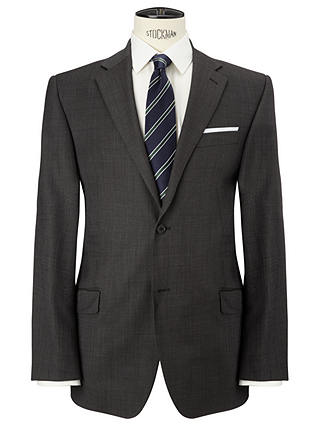 John Lewis & Partners Regular Fit Bobby Mini Birdseye Suit Jacket, Grey