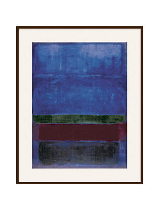 Rothko - Blue, Green and Brown Ash Wood Framed Print, 80 x 60cm