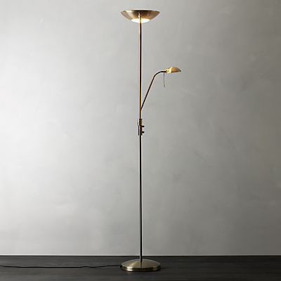 Zella Floor Lamp, Antique Brass, Steel
