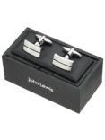 John Lewis Stripe Oblong Cufflinks, Black