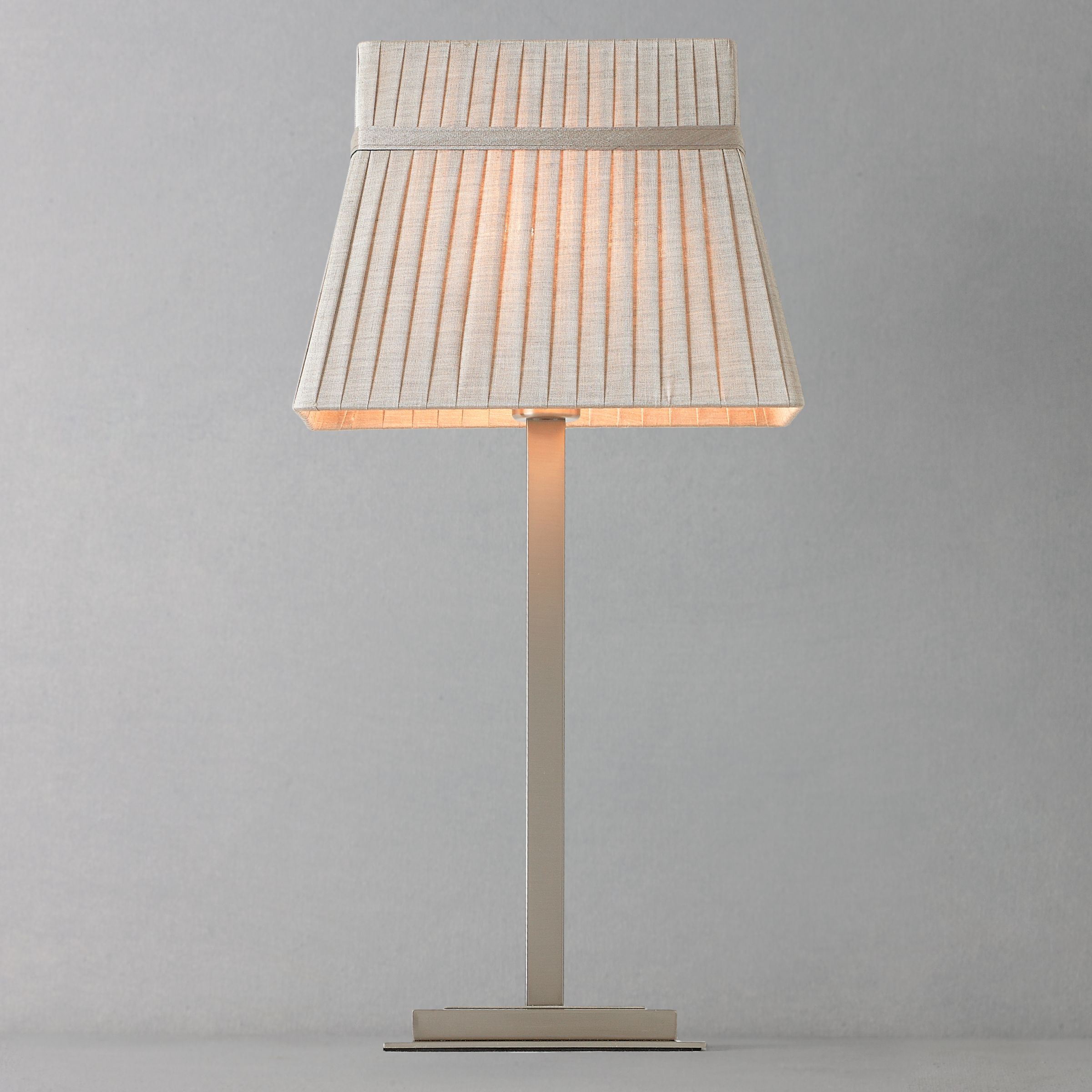 John Lewis & Partners Audrey Square Shade Table Lamp, Taupe