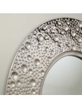 John Lewis Lunar Round Wall Mirror, 59cm, Silver
