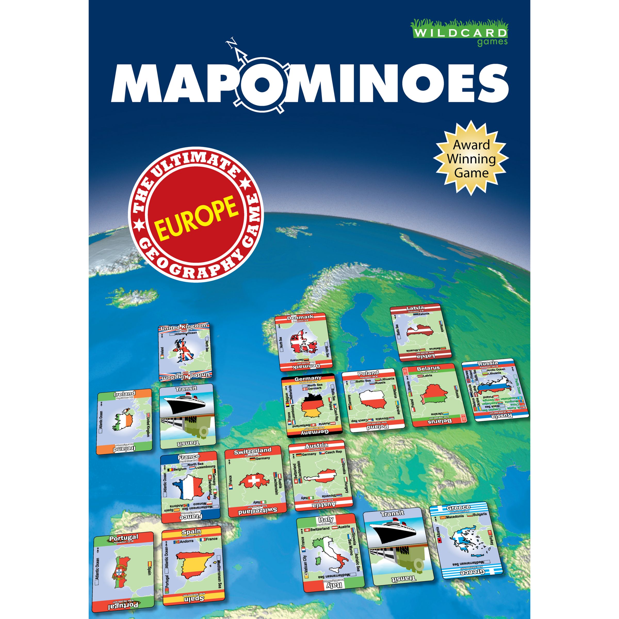 Mapominoes Europe Dominoes Card Game 162934