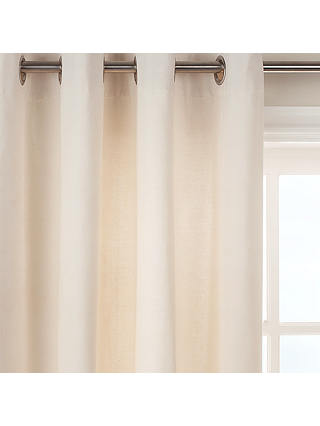 John Lewis & Partners Cotton Rib Lined Eyelet Curtains