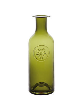 Dartington Crystal Aquilegia Bottle Vase, Olive