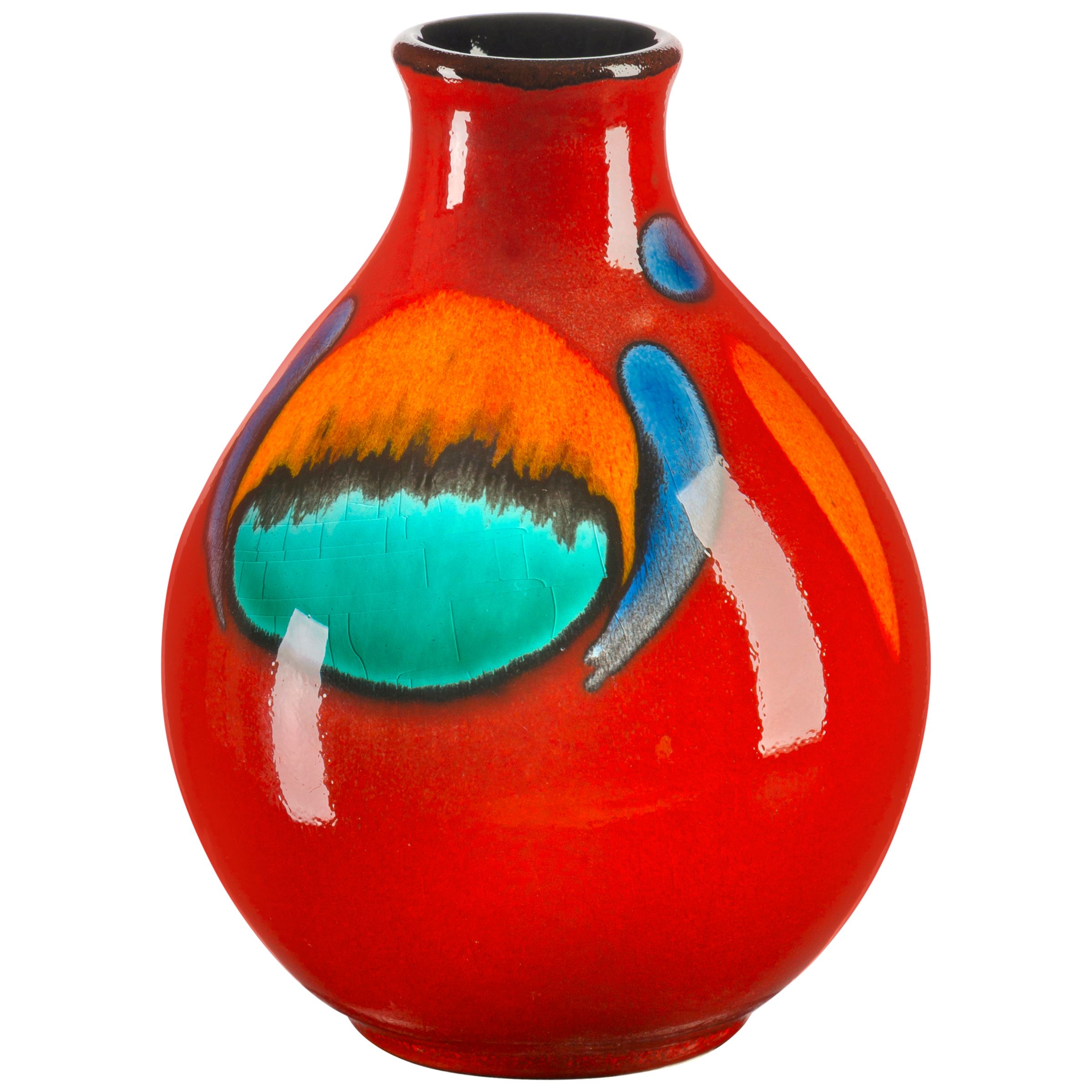 Poole Pottery Volcano Purse Bud Vase, 12.5cm