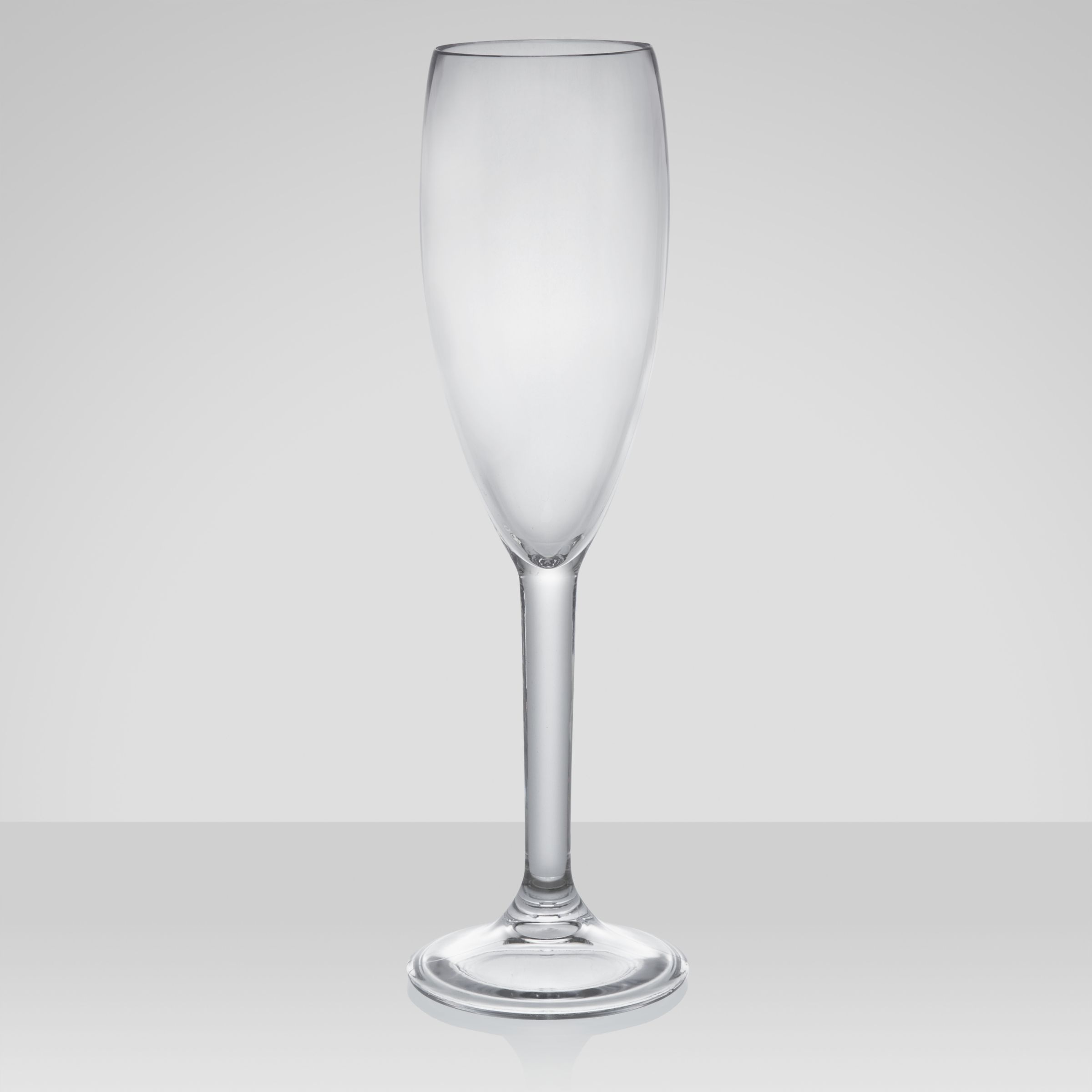 John Lewis Acrylic Champagne Flute, 0.18L, Set of 4