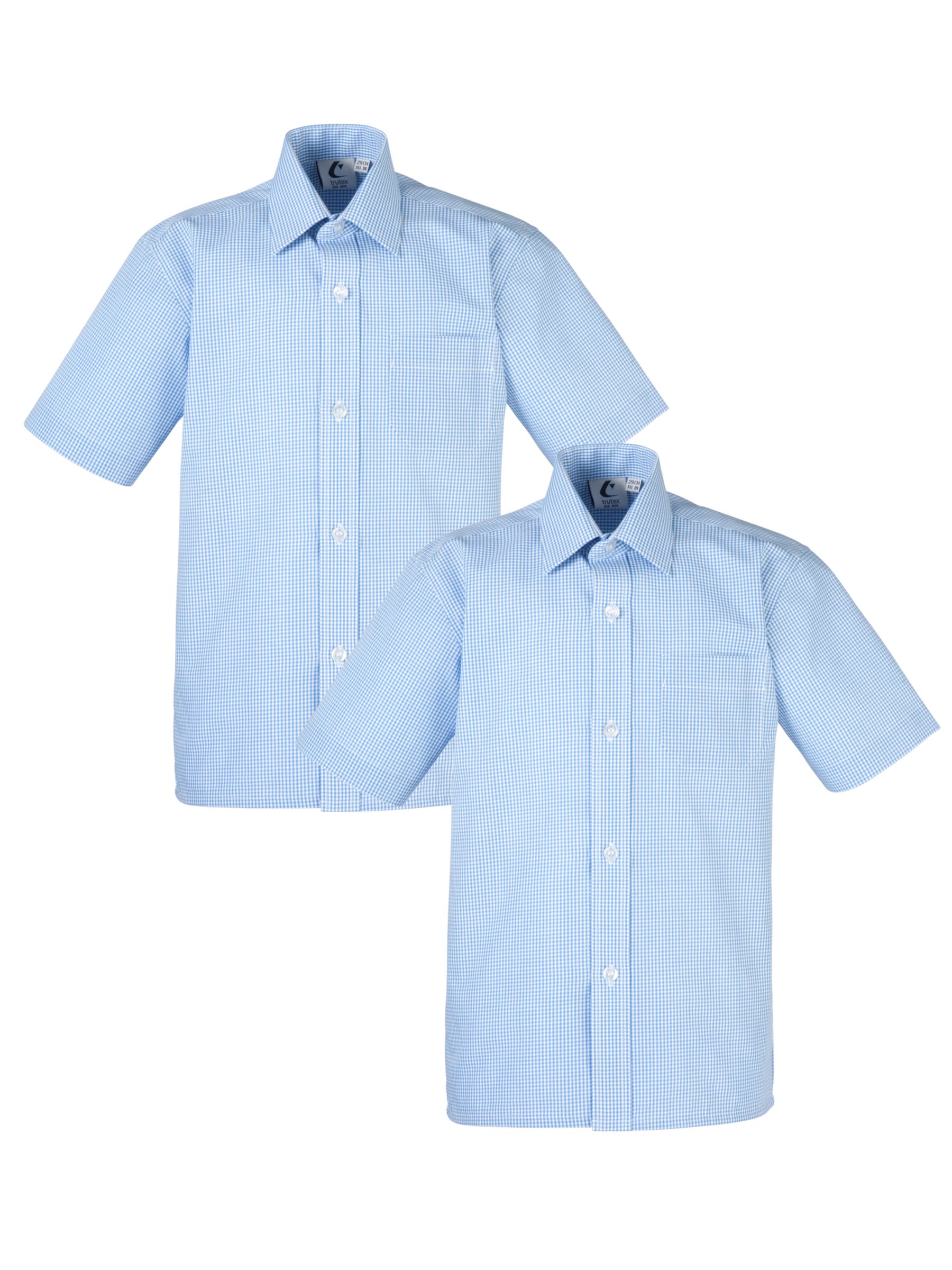 White Pack of 2 John Lewis Boys Short Sleeve School Shirt Age 4 Chest 22" 