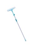 Leifheit Telescopic Window Cleaner with Removable Microfibre Coth and Squeegee Head, 2m