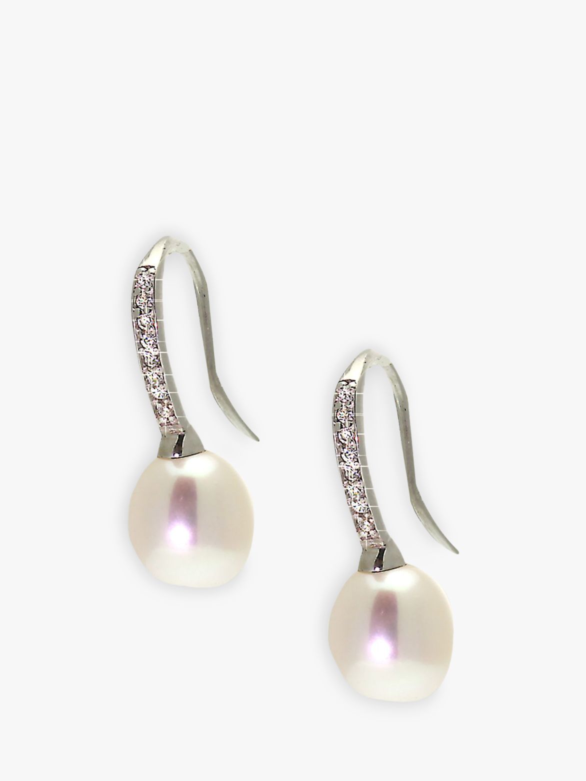 Buy Lido Pearls Cubic Zirconia Fresh Water Pearl Earrings Online at johnlewis.com