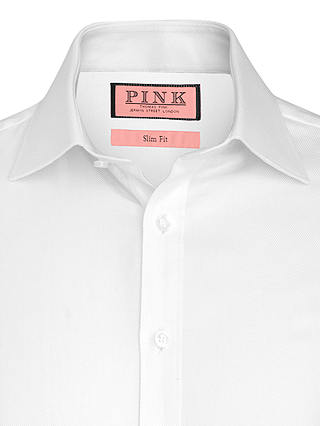 Thomas Pink Plain Twill Slim Fit Shirt