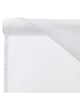 John Lewis & Partners Dijon Muslin Unheaded Voile Fabric, White, Drop 150cm