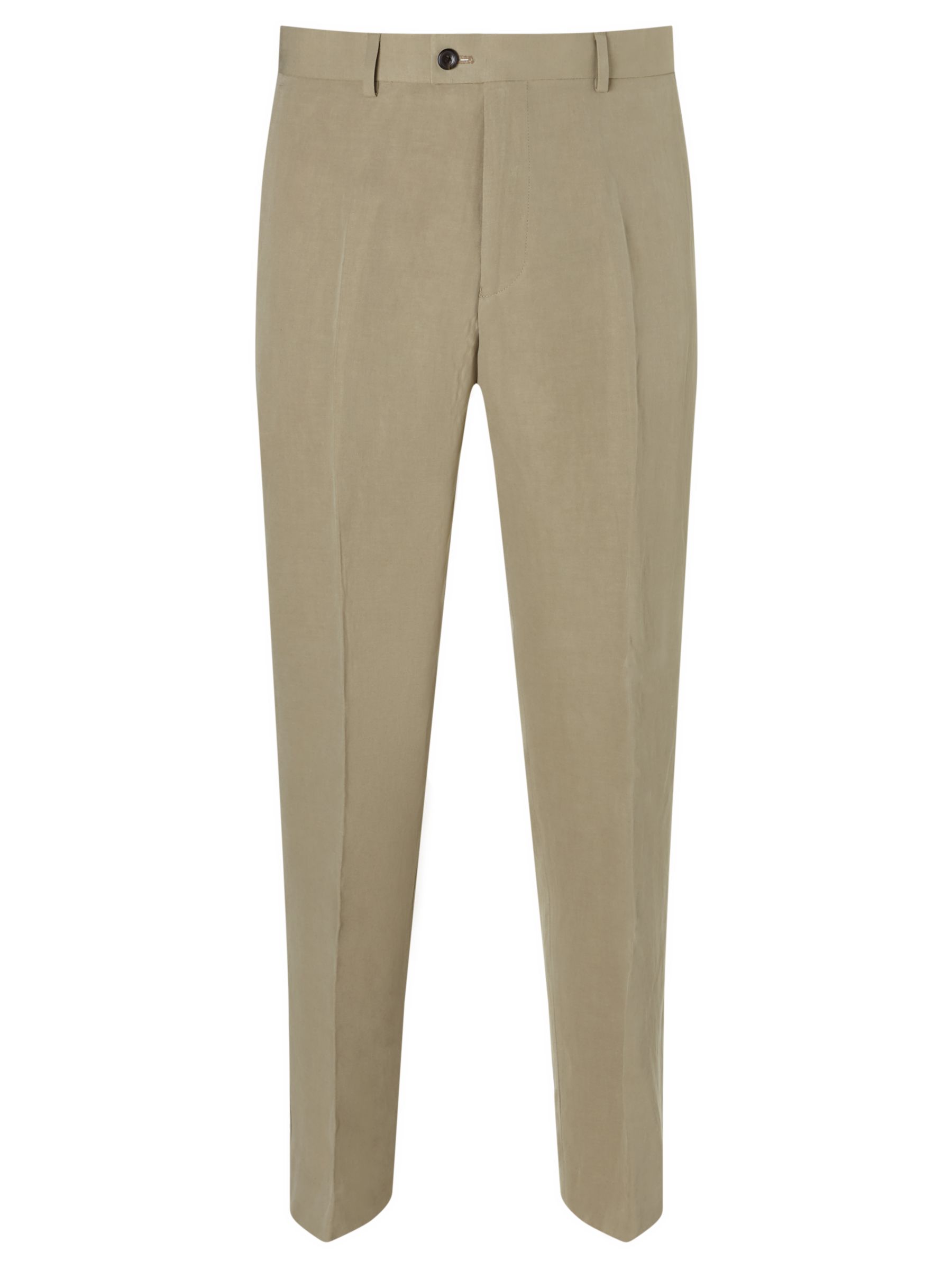 John Lewis & Partners Silk and Linen Suit Trousers, Stone