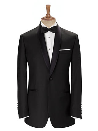 John Lewis & Partners Shawl Wool Regular Fit Dress Suit Jacket, Black