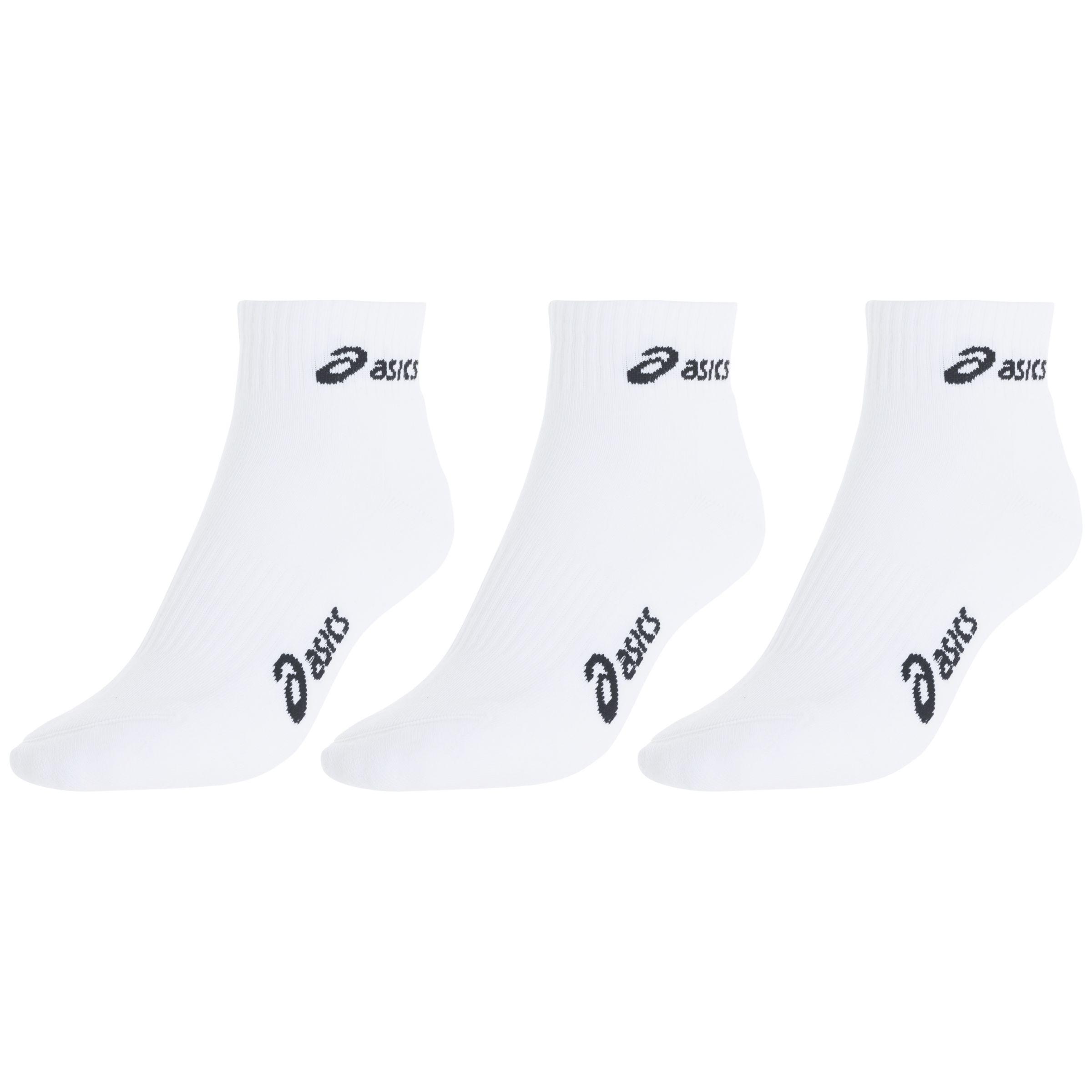 Buy Asics Quarter Socks, White, Pack of 3 Online at johnlewis.com
