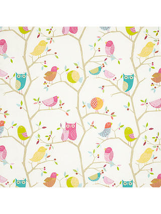 Harlequin What A Hoot Furnishing Fabric, Pink