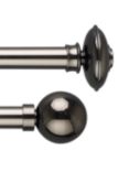 John Lewis Gunmetal Curtain Pole Range, Dia.28mm, Gunmetal