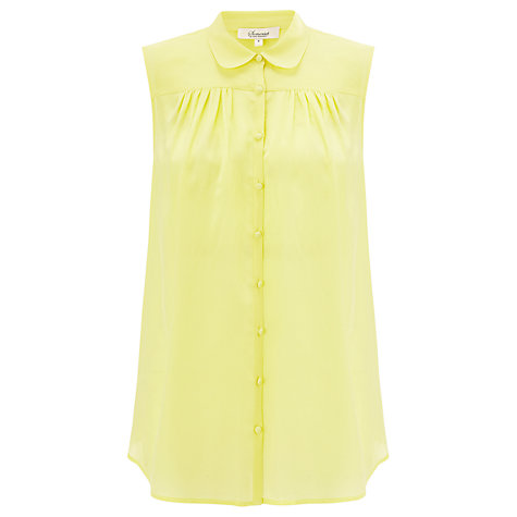 Buy Somerset by Alice Temperley Sleeveless Collar Blouse, Yellow Online at johnlewis.com