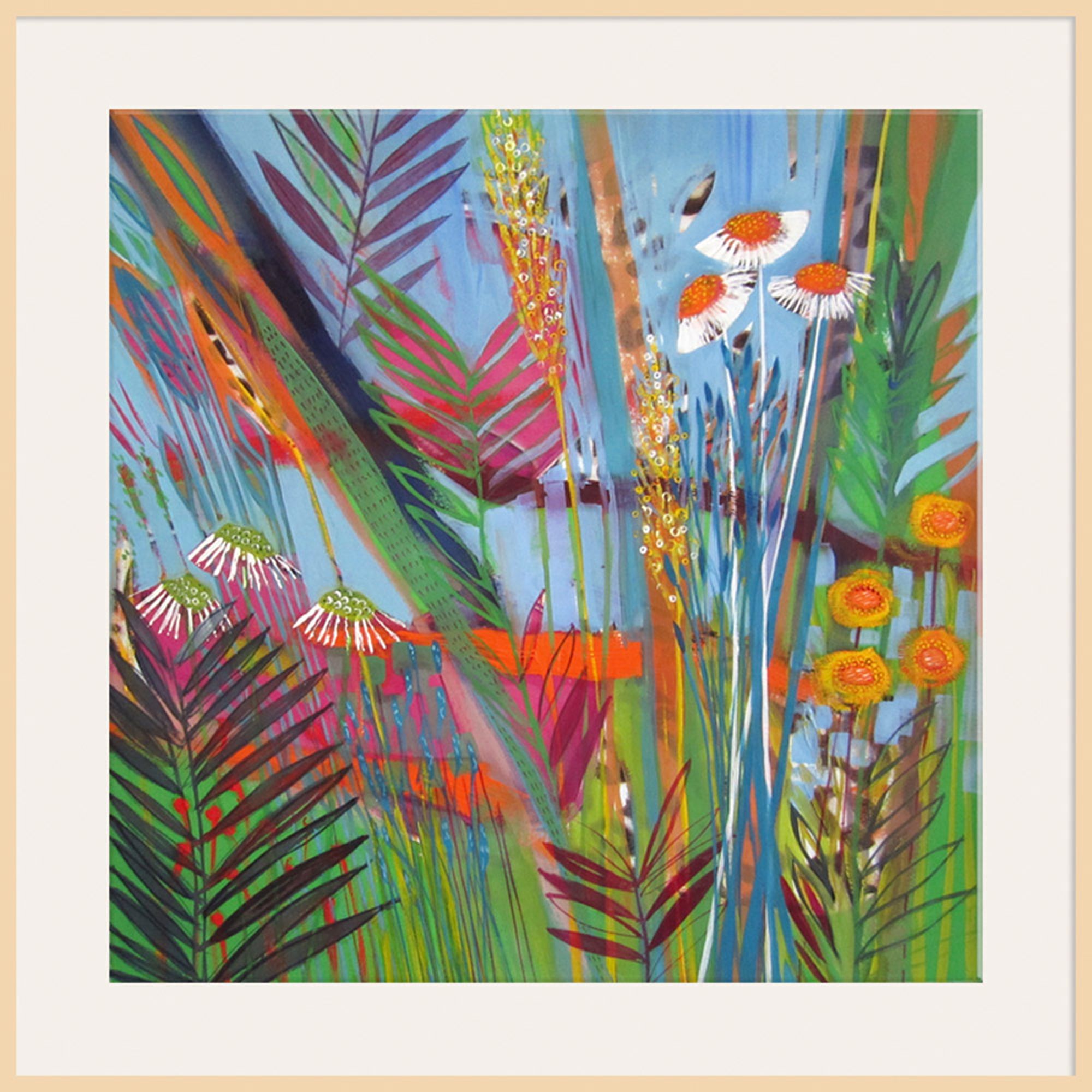 Shyama Ruffell - Tropics, Natural Ash Framed Print, 40 x 40cm