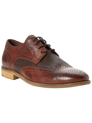 Bertie Aston 2-Tone Brogue Derby Shoes, Brown