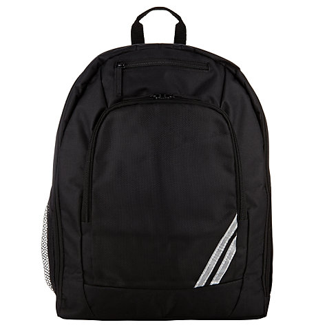 Buy John Lewis Plain School Backpack, Black Online at johnlewis.com