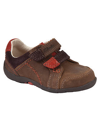 Clarks Softly to Fst Combi Leather Shoes, Brown