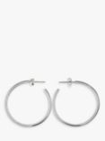 Nina B Sterling Silver Medium Square Hoop Earrings, Silver