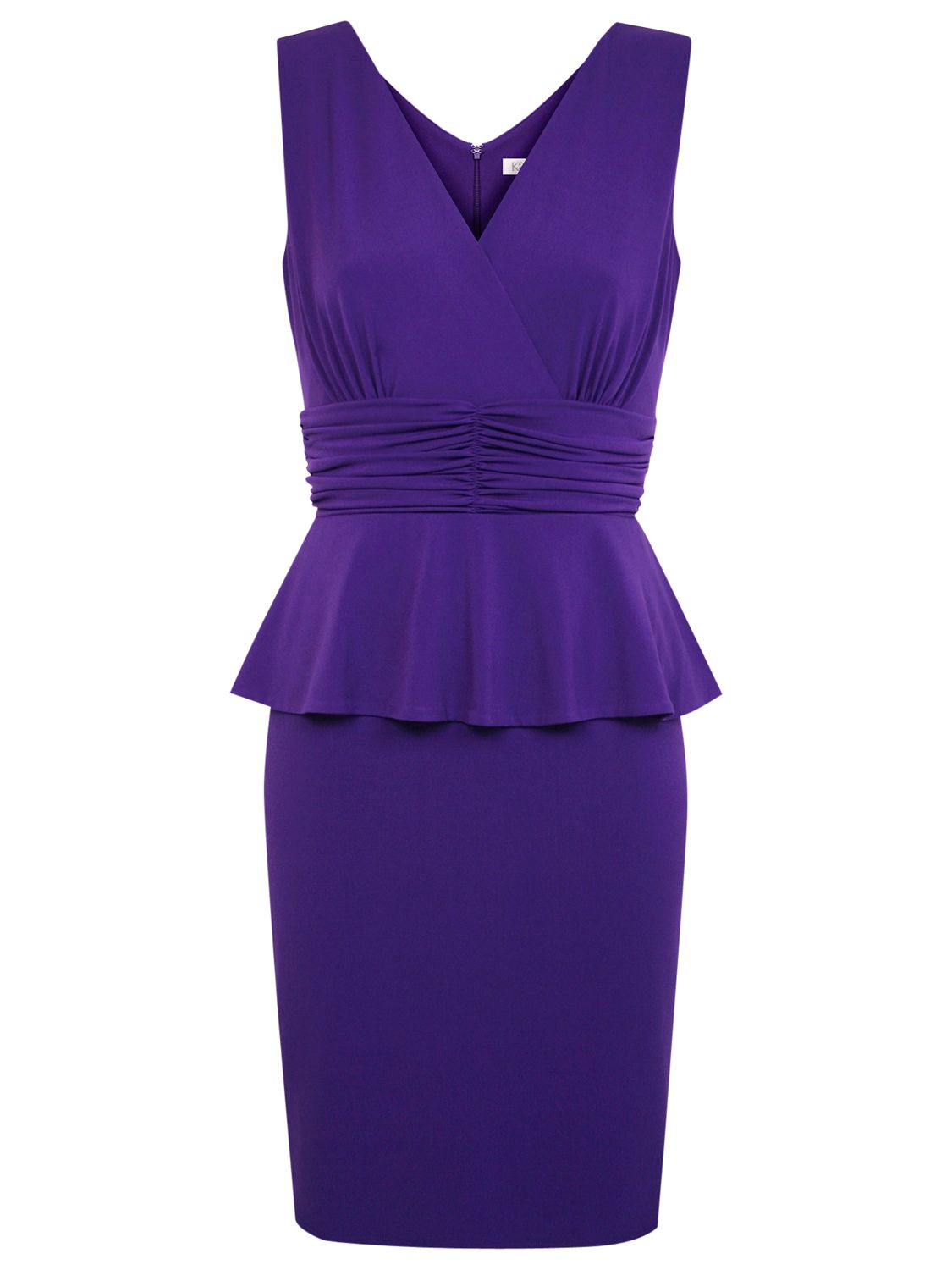 Buy Kaliko Peplum Jersey Dress, Purple Online at johnlewis