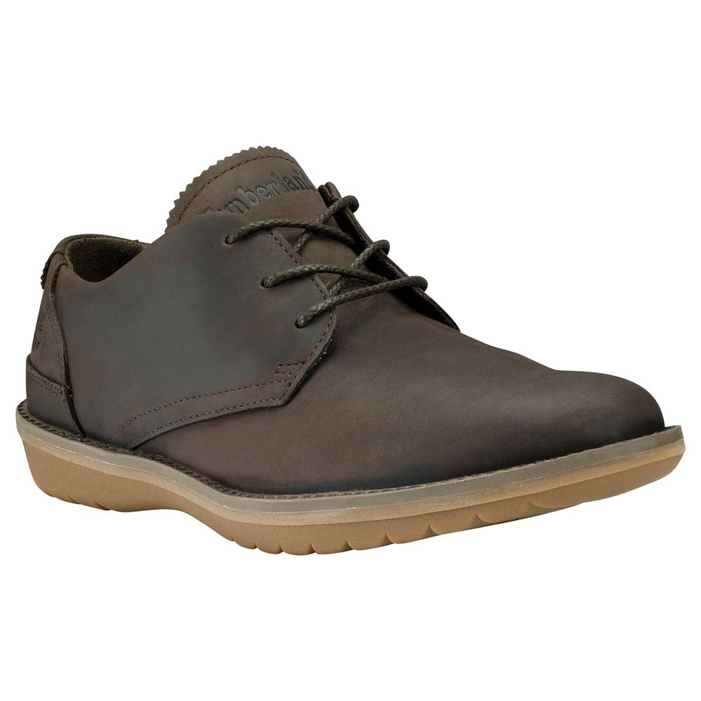 Timberland Travel Collection Leather Derby Shoes, Dark Brown | John ...
