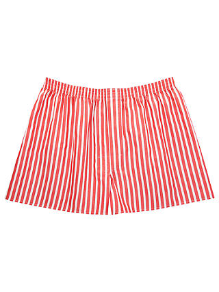 Thomas Pink Coleford Stripe Boxer Shorts, Red/White