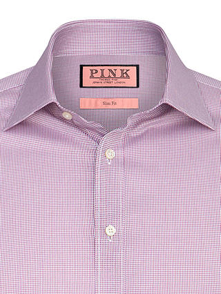 Thomas Pink Kirckpatrick Check Shirt, Pink/White